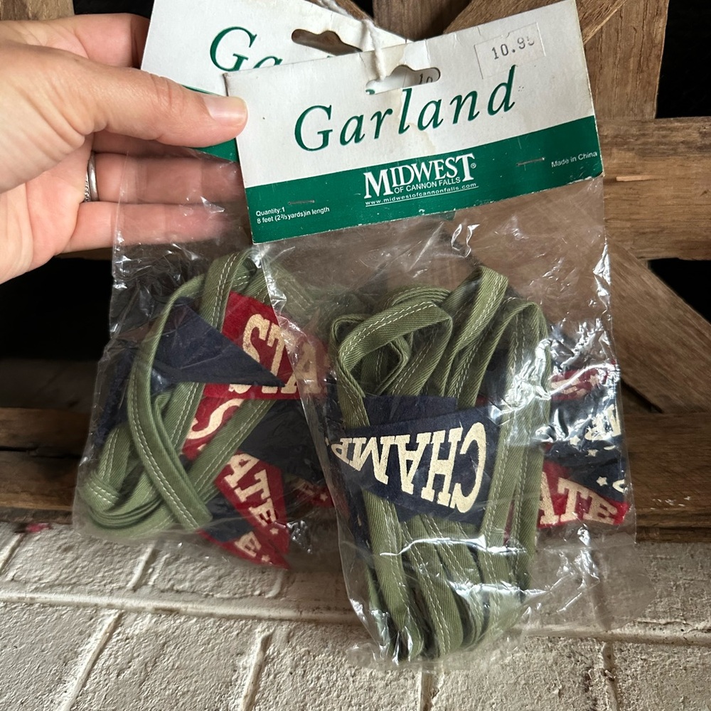 New Small bunting/ garland 8 ft vintage Sports theme room, State Champs (32)